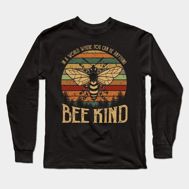 Be Kind Long Sleeve T-Shirt by Pink Anchor Digital